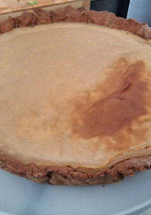 Une photo de Tarte spéculoos marron