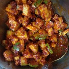 A picture of Raw mango instant pickle.
