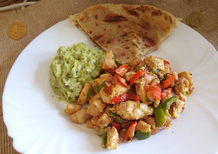Simple Way to Prepare Ultimate Stir fried chicken breast with guacamole