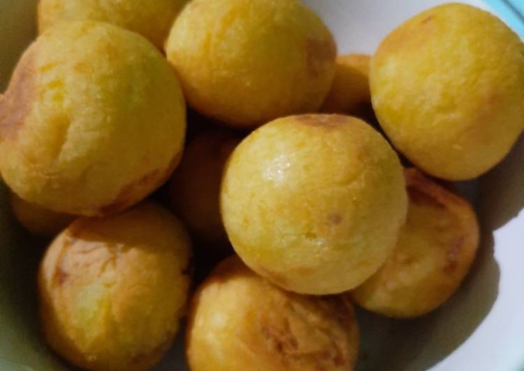 Bola ubi isi coklat leleh