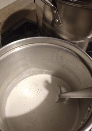 Una foto de Atole de mazapán