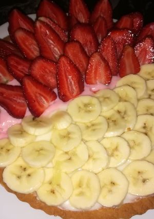 صورة لوصفة تارت بالفراولة و الموز