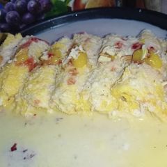A picture of Bread malai roll.
