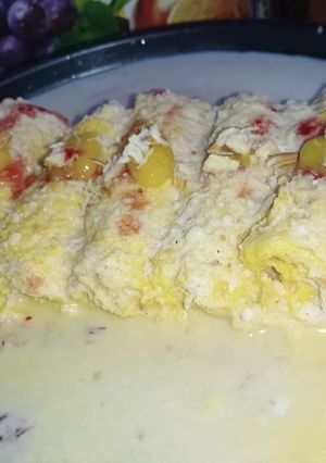 A picture of Bread malai roll.