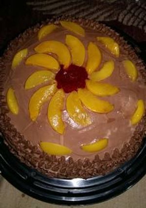 Una foto de Pastel de durazno