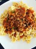 Corbatitas sin gluten con salsa bolgnesa!