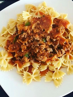 Una foto de Corbatitas sin gluten con salsa bolgnesa!