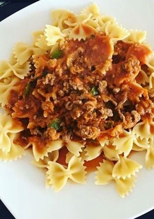 Una foto de Corbatitas sin gluten con salsa bolgnesa!