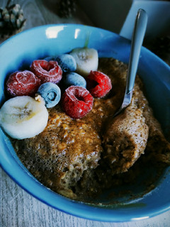 A picture of Peanut Butter Bowlcake 🥜.