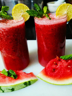 A picture of Refreshing watermelon juice 🍹.