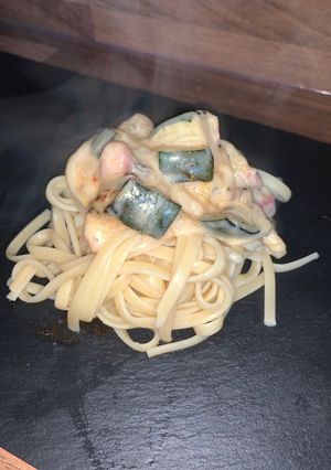 Une photo de Carbonara de légumes