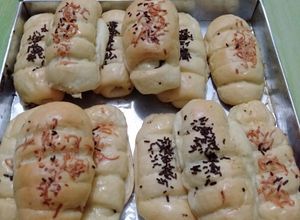 Foto resep Roti isi pisang coklat bread improver