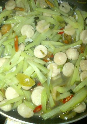 Foto resep Tumis waluh sosis