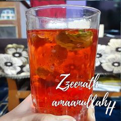 A picture of Roohafza and Mint Cooler.