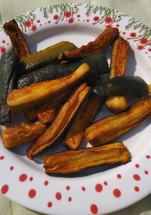 A picture of Oven Roasted Zucchini.