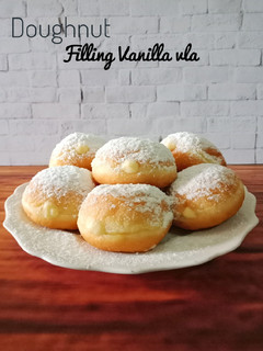 Foto resep Donat kentang with vanilla vla