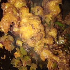 A picture of Gobhi manchurian.