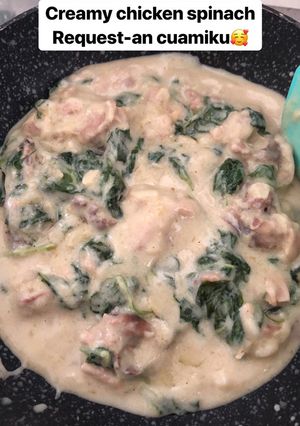 Foto resep Creamy chicken spinach (Ayam Bayam dengan Krim)