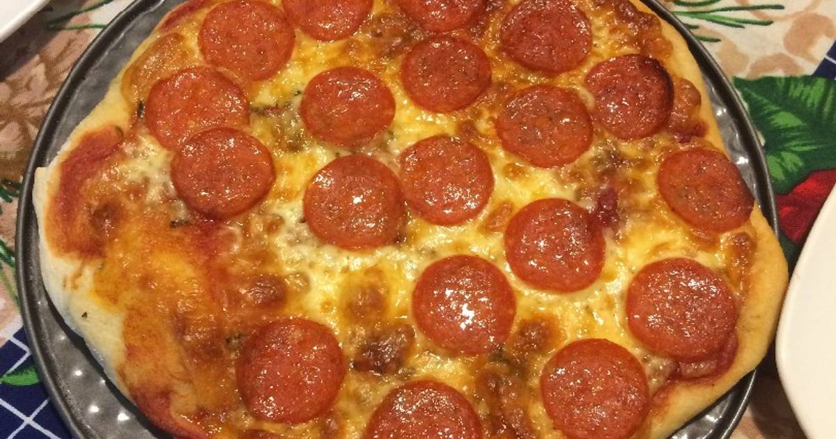 Pizza Especialidad de la casa "Pepperoni Queso" 🍕 Receta de Rafa