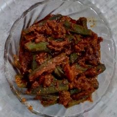 A picture of Bharva bhindi |Masala bhindi.
