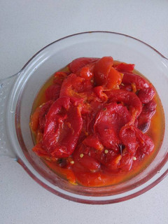 Una foto de Pimientos rojos asados en horno