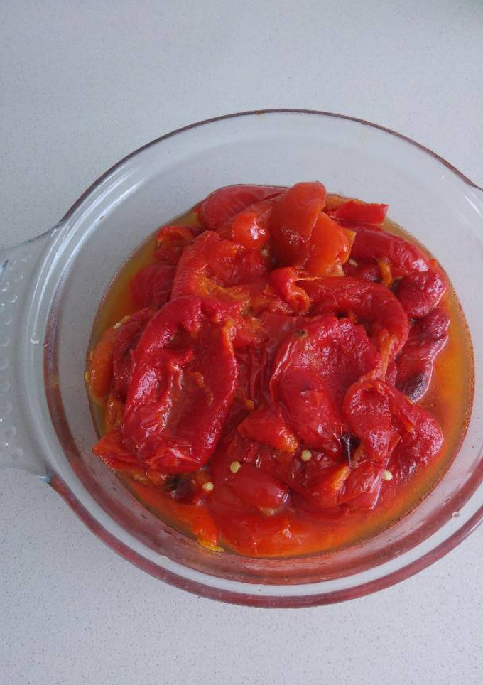 Una foto de Pimientos rojos asados en horno