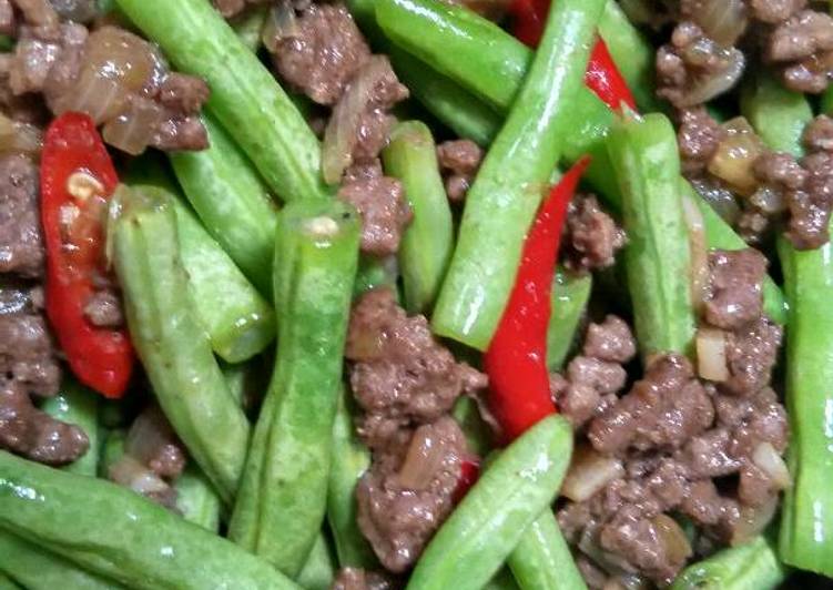 Resep Buncis Cah Daging Cincang Lezat