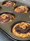 Marbled, eggless muffins