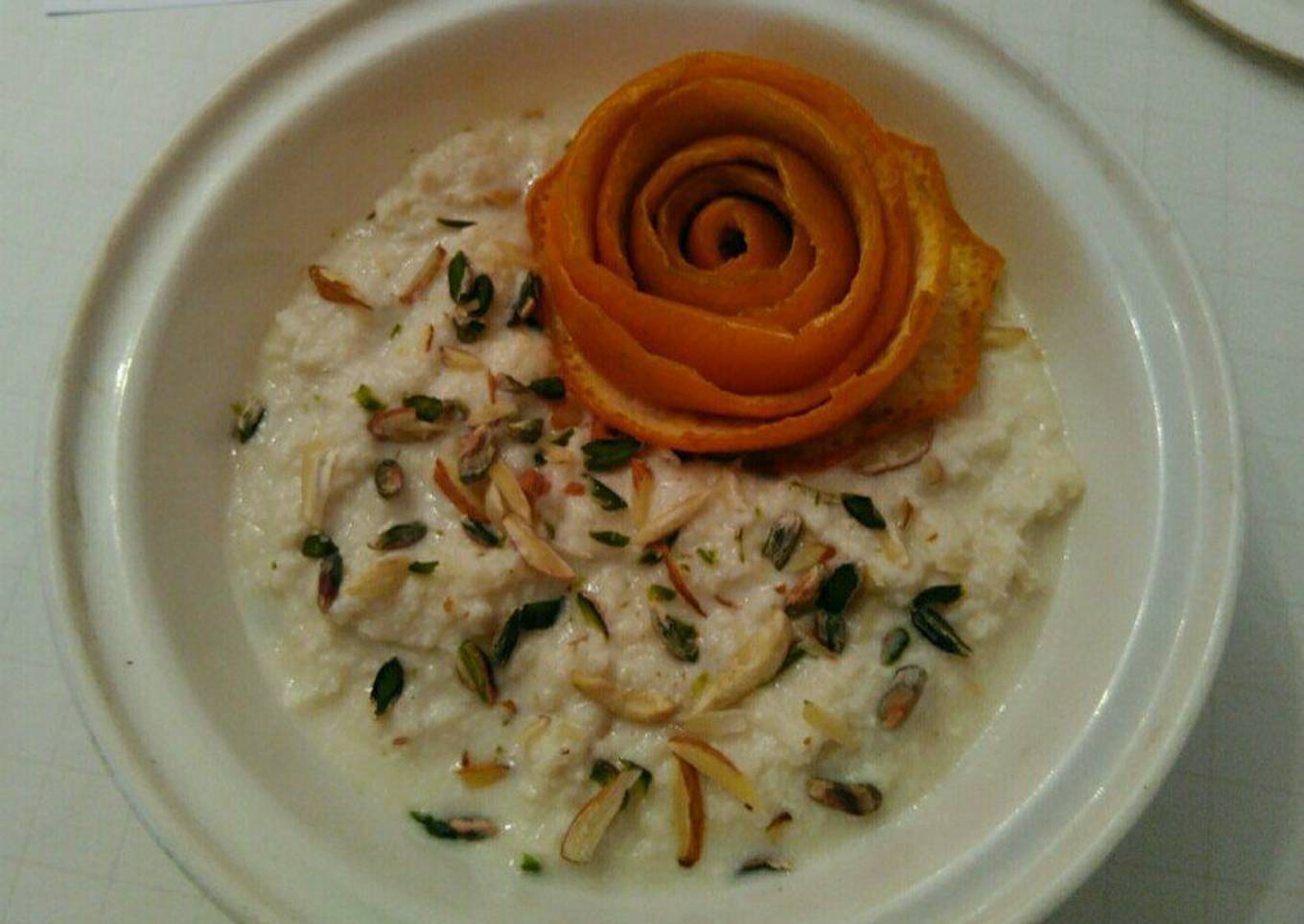 Orange flavor rabri