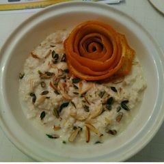 A picture of Orange flavor rabri.