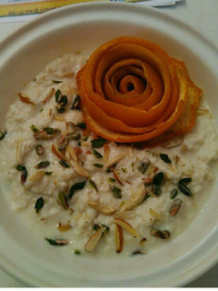 A picture of Orange flavor rabri.