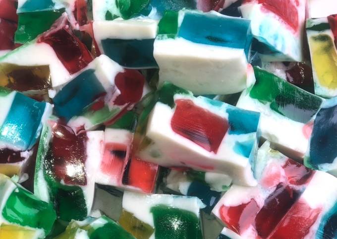 Stain glass jello bars EASY