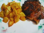 Una foto de chuletas de cerdo de china