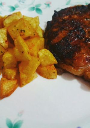 Una foto de Chuletas de cerdo con salsa agridulce!