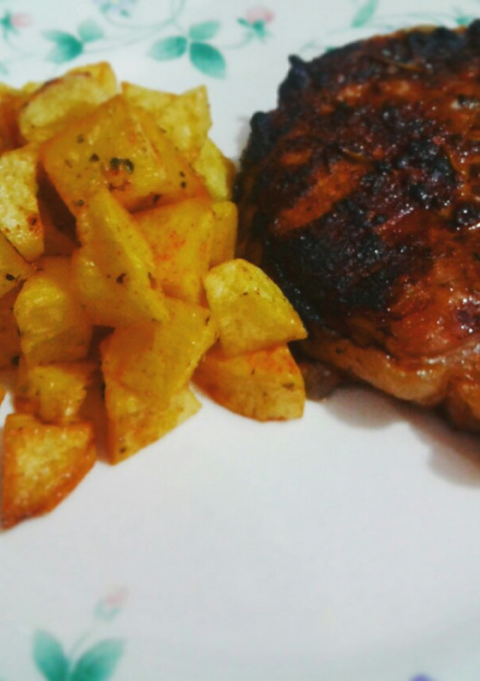Una foto de Chuletas de cerdo con salsa agridulce!