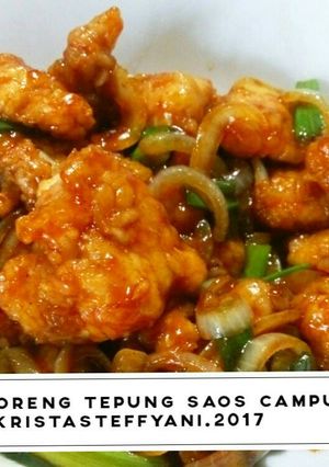 Foto resep Ayam goreng tepung Saos campur enak