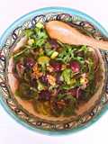 Salada de Uvas, Rúcula e Abacate