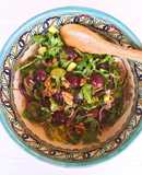 Salada de Uvas, Rúcula e Abacate