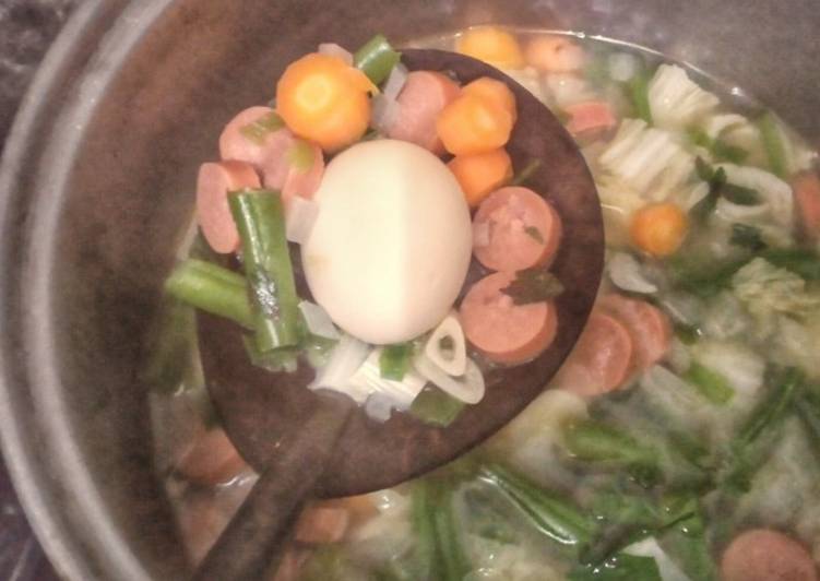 Steps to Prepare Quick Napa Cabbage Soup