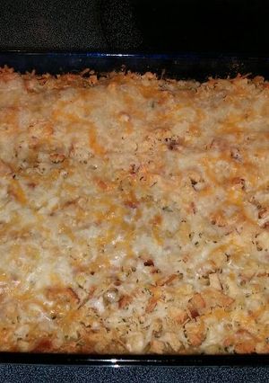A picture of Beef & Broccoli Stuffing Casserole.