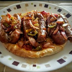 Italian Sausage Pita A picture of Italian Sausage Pita.
