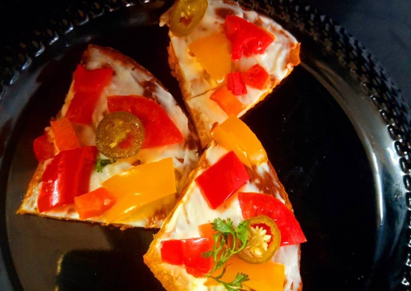 Thin crust thepla pizza