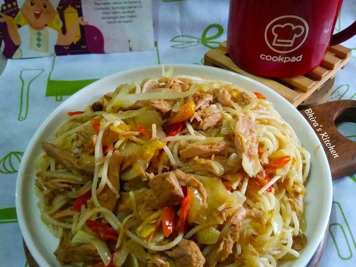 Langkah Mudah untuk Membuat Spaghetti Aglio Olio With Tuna Anti Gagal
