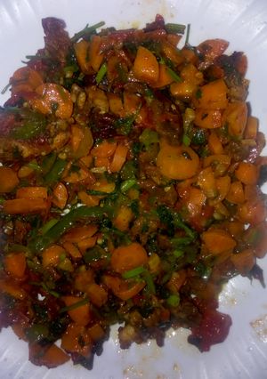 A picture of Wet fried Beef.