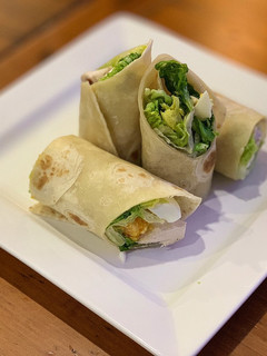 A picture of Grilled Chicken Caesar Salad Wraps.