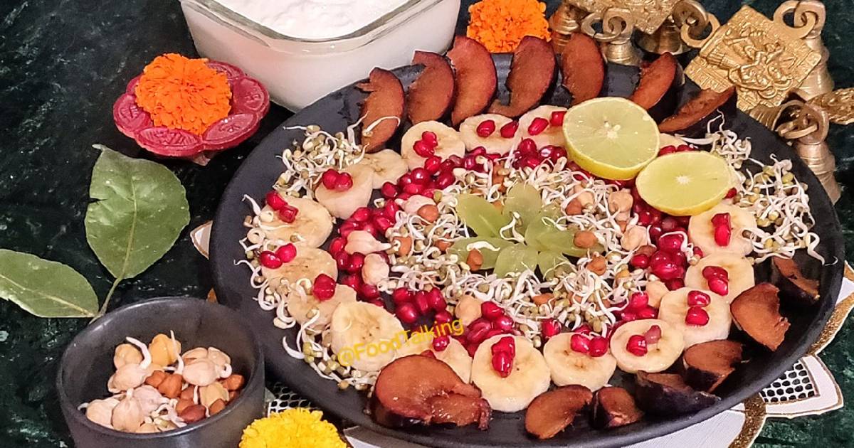 Sprouts Fruits Platter Recipe by Dr.Madhumita Mishra - Cookpad