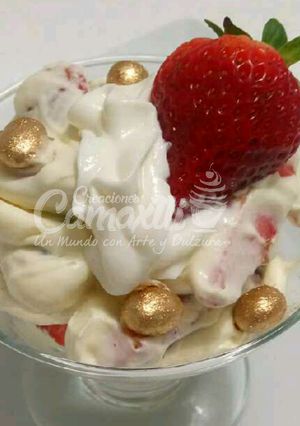 Una foto de Fresas con crema
