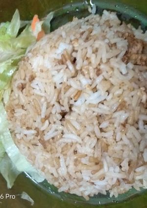 A picture of Simple egg fried rice.