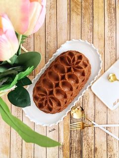 صورة لوصفة كيكة الكاسترد 🧡