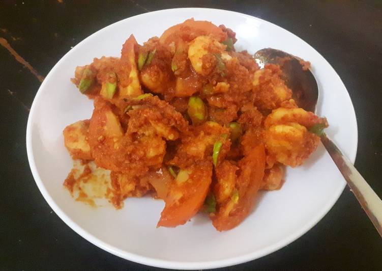 Udang sambel pete